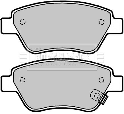 BORG & BECK Комплект тормозных колодок, дисковый тормоз BBP2042